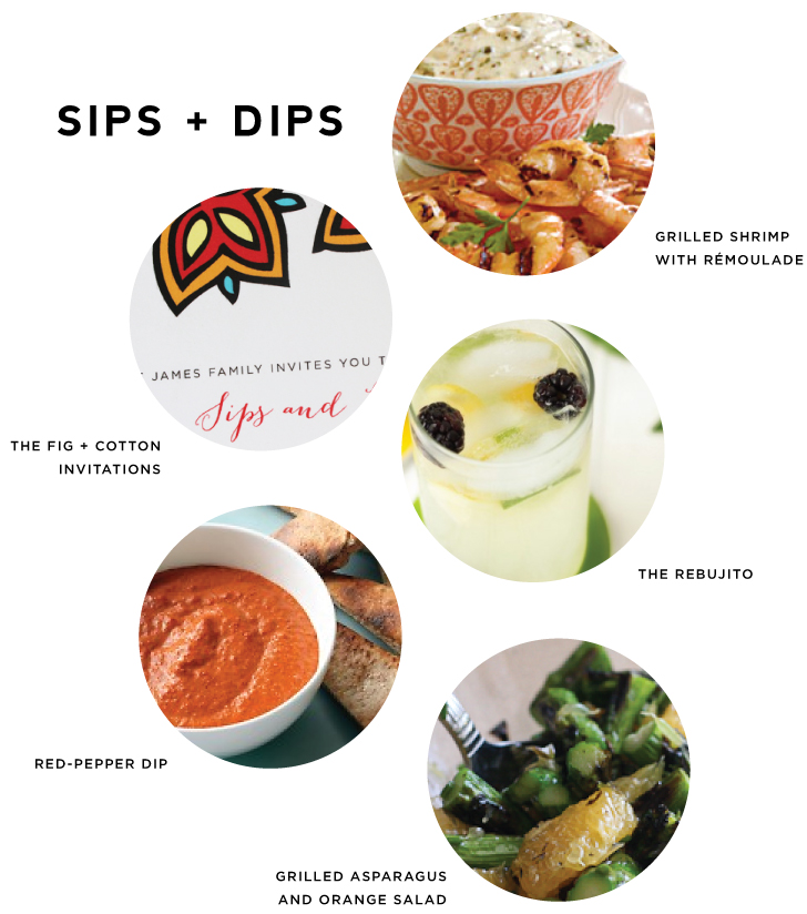 Menu: Poolside Sips + Dips