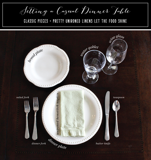 How to Set a Casual Dinner Table