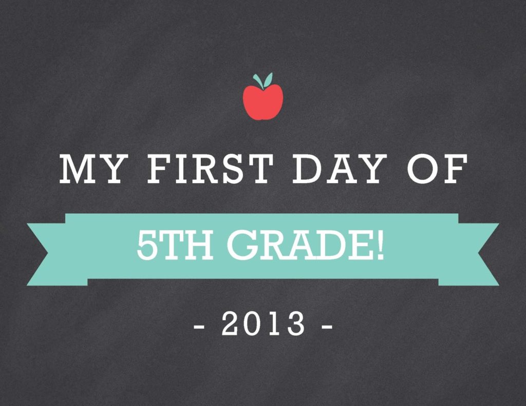 Free Printable: First Day of School Sign
