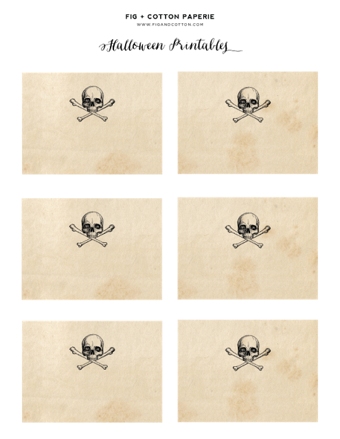 Free Printable: Halloween Cocktail Party Buffet Cards!