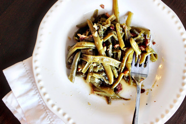 Recipe:  Slow-cooked Green Beans