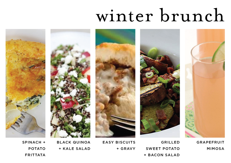 MONDAY MENU:  Winter Brunch