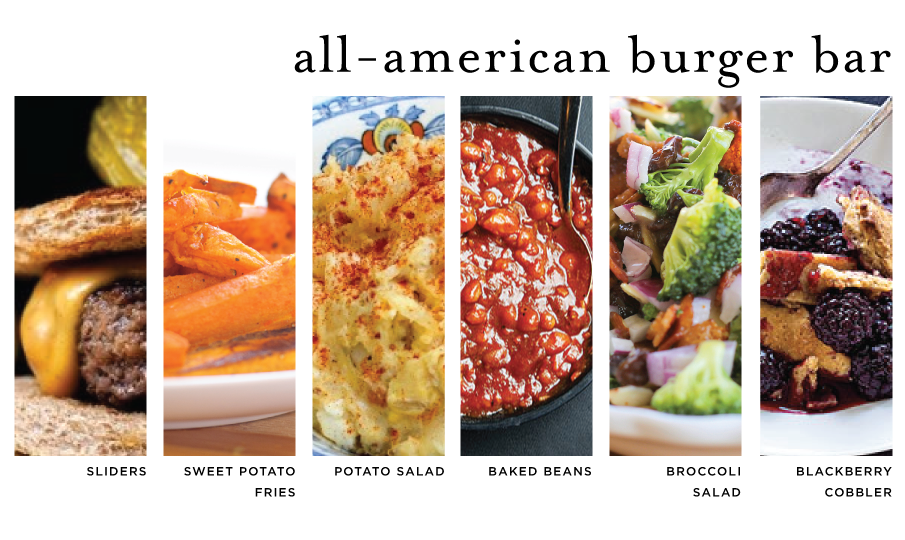 Monday Menu:  All-American Burger Bar