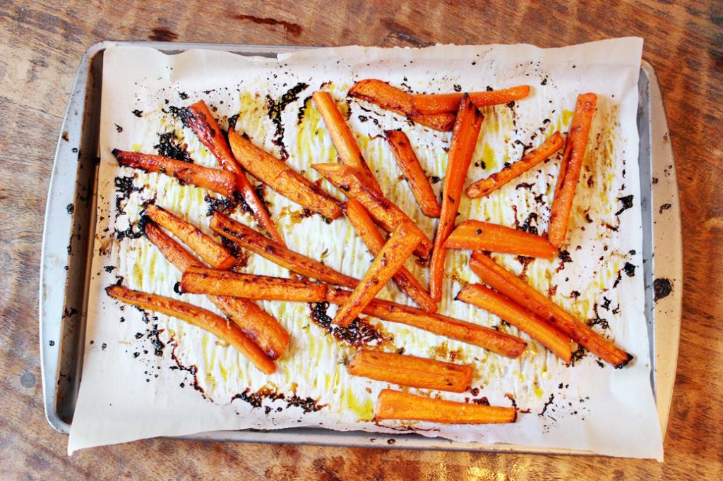 Recipe:  Honey Mustard Roasted Carrots